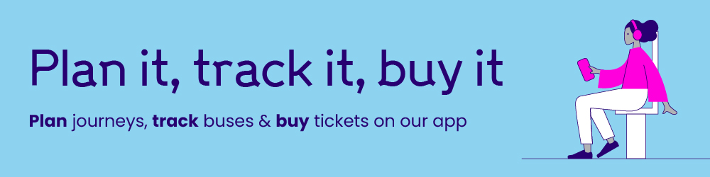 Download the first bus app, plan it, track it, buy it