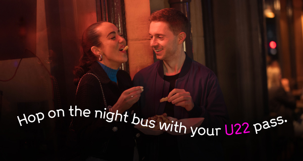 Under 22s travel for free on night bus services.