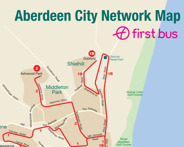 aberdeen bus map
