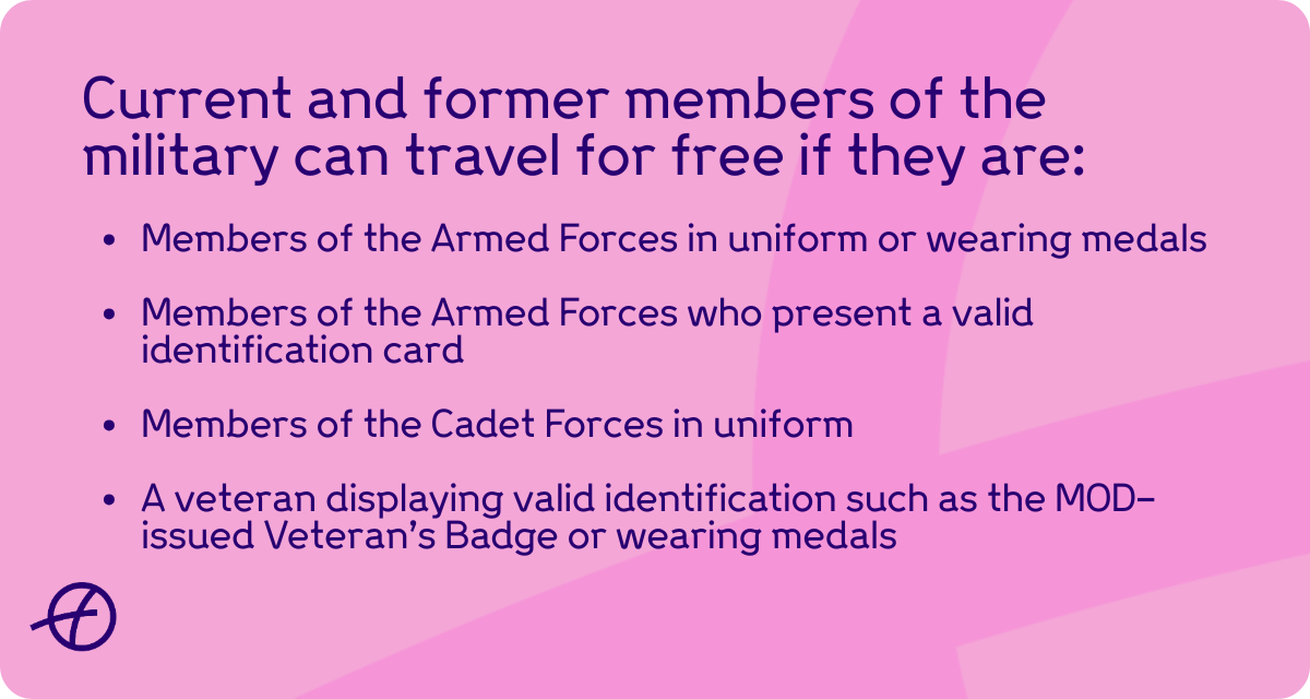 free travel for armed forces community 